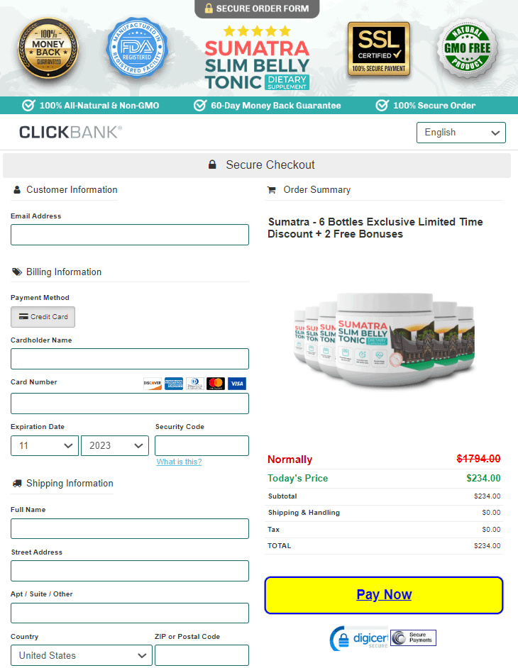 sumatra slim belly tonic order